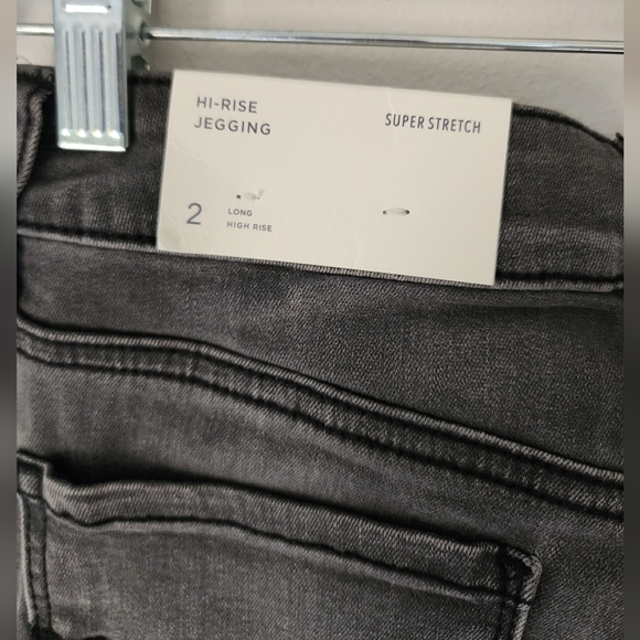 American Eagle Hi-Rise Jegging Grey Super Stretch 2 Long - Picture 4 of 4
